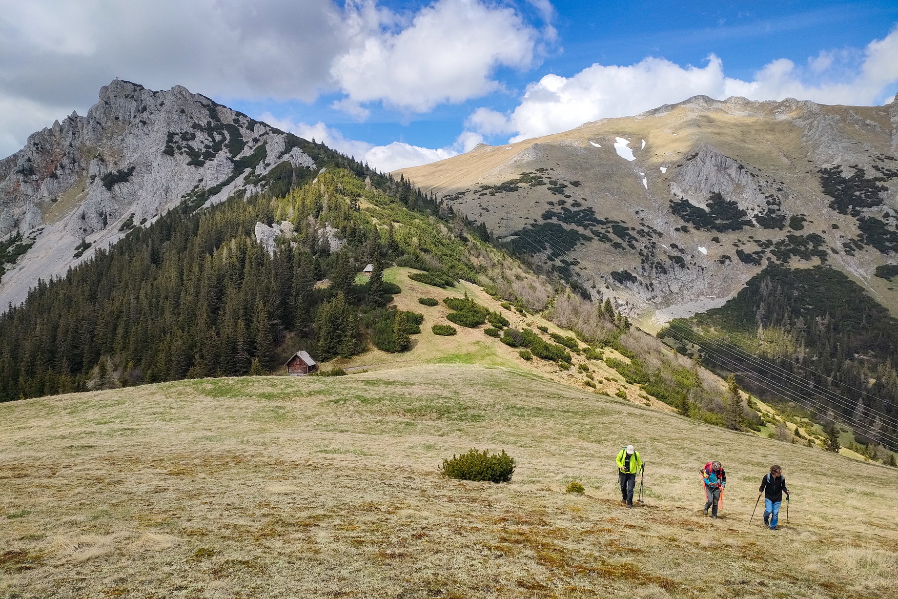 Am Weg zum Zirbenkogel mit Blick zurück zur Leobner Mauer (links). Foto: Manfred Hinteregger