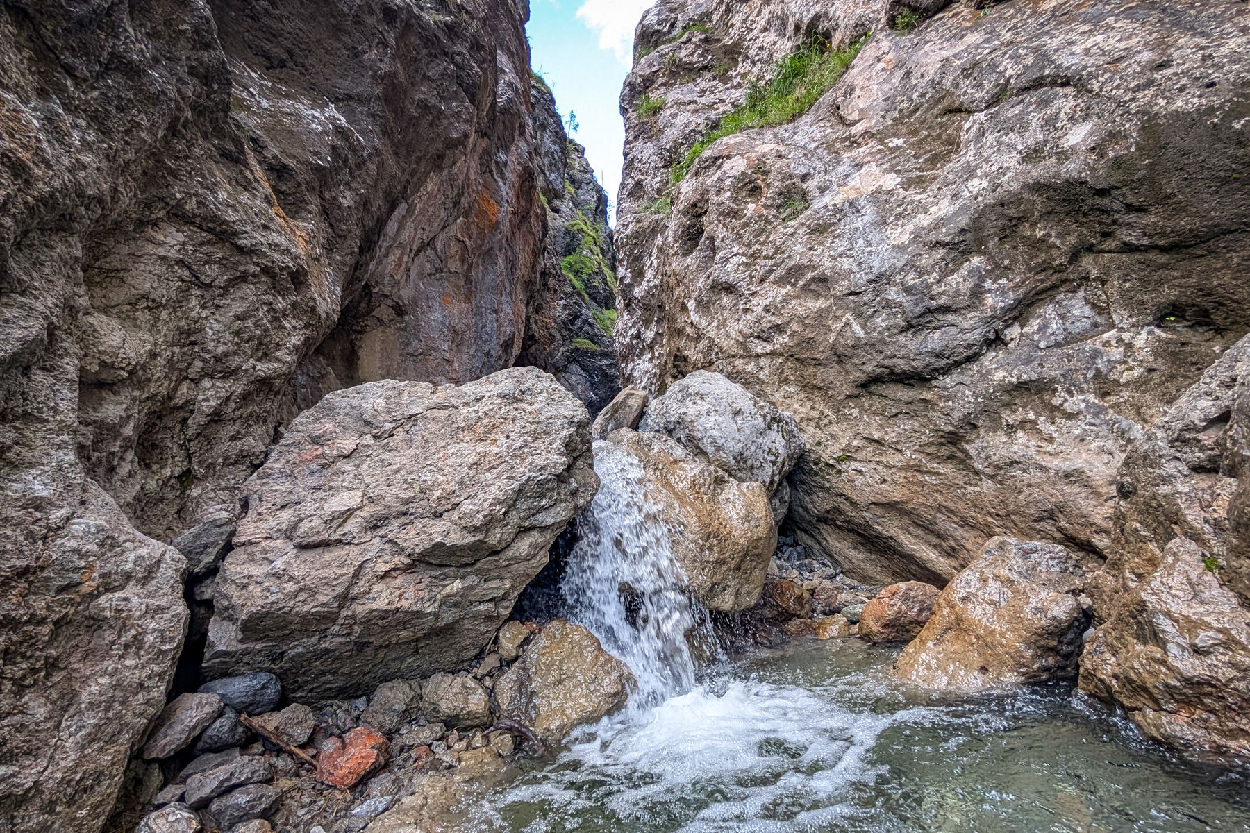Ende des markierten Weges in der Geißlochklamm. Foto: Martin Heppner