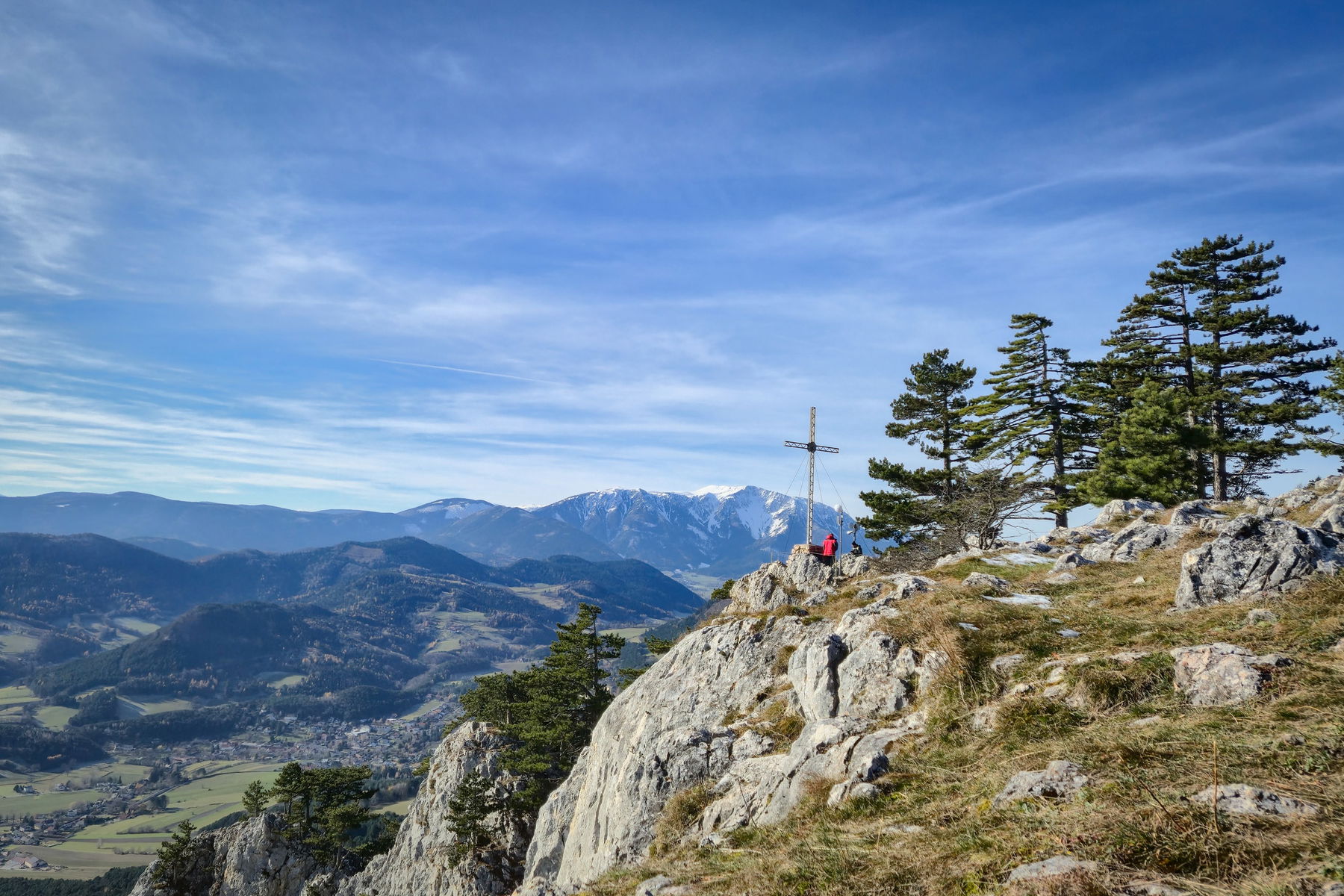 Hohe Wand im Spätherbst – Eicherthütte und Geländ